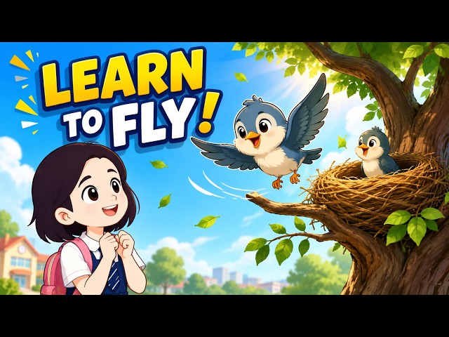 Never Give Up - The Little Bird Who Learned to Fly - Kids Story