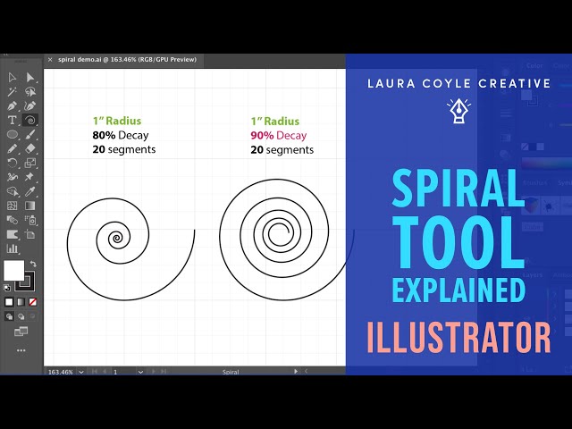 Illustrator Spiral Tool Explained by Laura Coyle