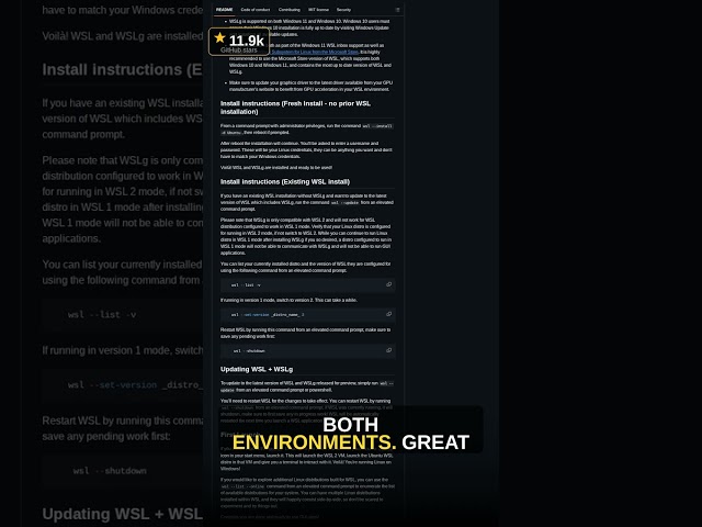 WSLg runs Linux GUI apps natively on Windows