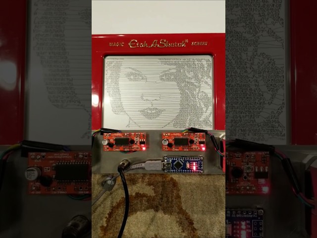 Taylor Swift and Travis Kelce etch a sketch timelapse. #etchasketch #arduino #taylorswift