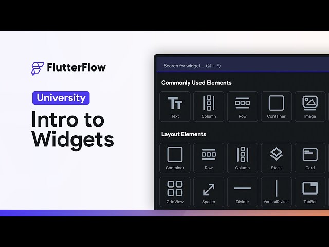 Intro to Widgets | FlutterFlow University