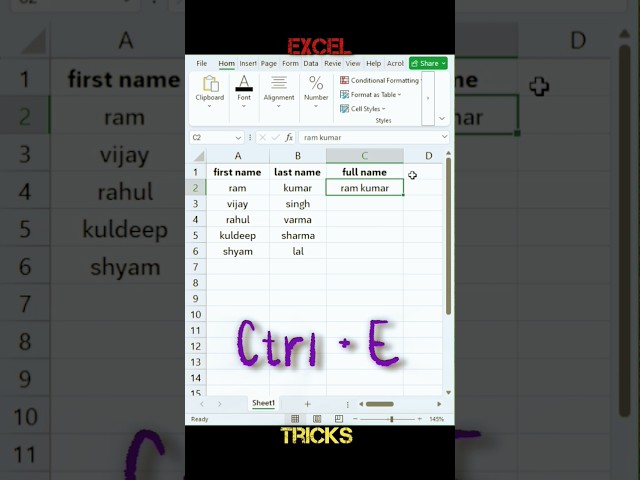 excel shortcut keys #tricks #tutorial #shorts #youtube #msexceltricks