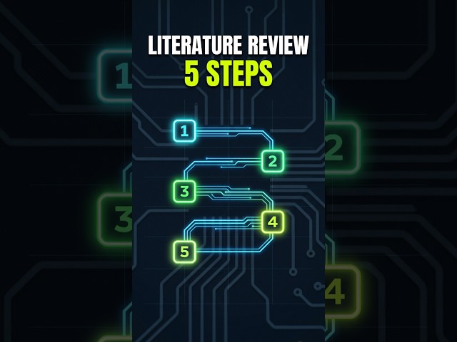 How to Do a LITERATURE REVIEW in 5 Steps | Dr Ramadoss R