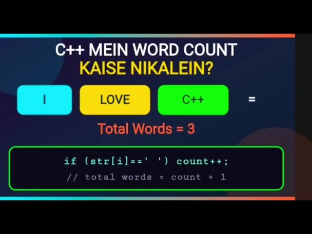 Count Words in C++ | Word Count Program with Solution 🔥 | C++ Beginners