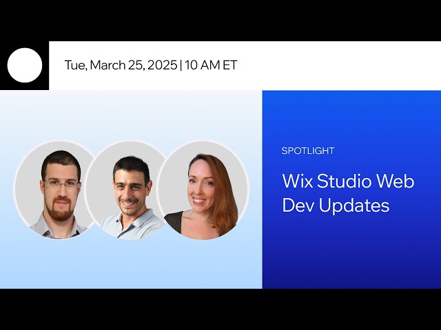 Webinar: Wix Studio Web Dev Updates