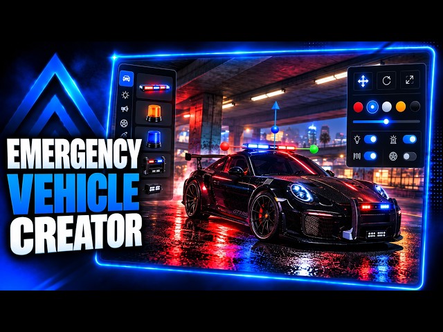 FiveM Emergency Vehicle Creator 🚨 Lightbars, Sirens & Livery Stickers on ANY Car (ESX/QB/QBox)