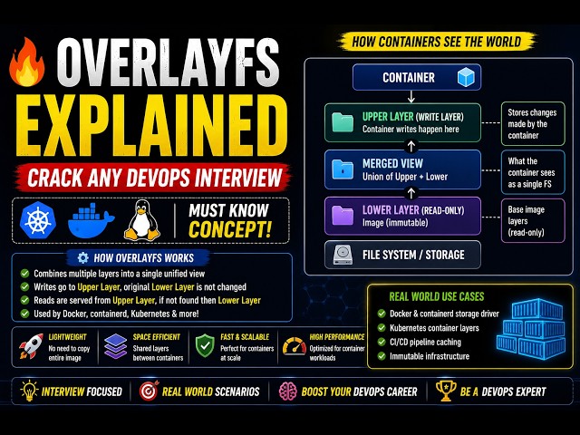 🔥 OverlayFS Explained | Crack Any DevOps Interview #OverlayFS