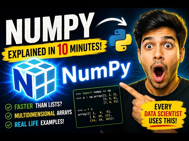 Complete NumPy Tutorial for Beginners 🔥 | Python Data Science & Machine Learning Course