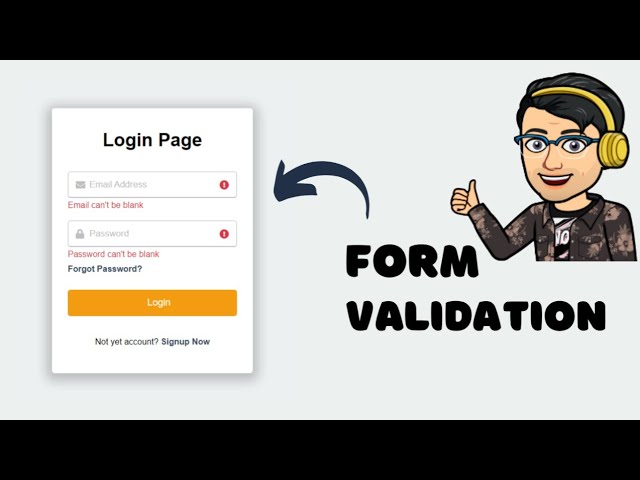 Form Validation in Html CSS And JavaScript