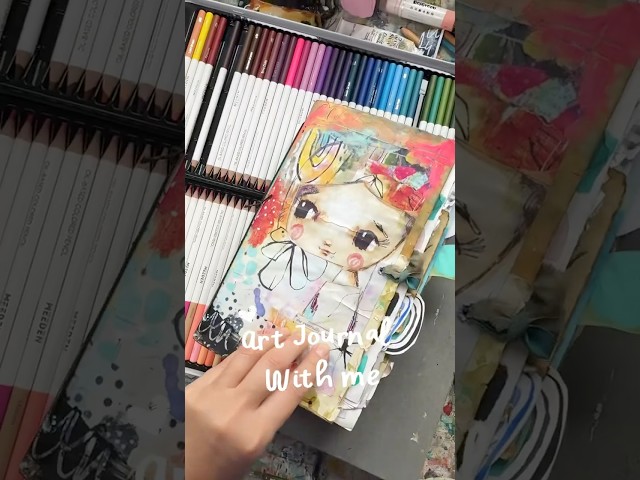 ✨ A little art journal play on my Patreon @meedenarts #tandiart #artjournal #illustration stration