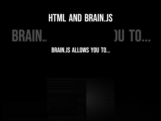 Brain.js and Html Create Application UI