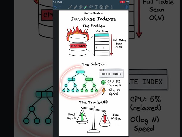 What is Database Index? B-Tree, Full Table Scan Explained in 60 Sec[Viral]