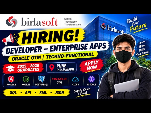 Birlasoft Hiring Freshers 2026 | Oracle OTM | 2025/2026 Graduates | Pune | Apply Now @Jobwaveindia