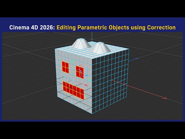 Cinema 4D 2026: Editing Parametric Objects using Correction