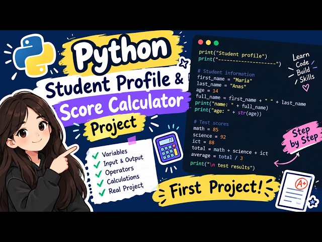 Build Your FIRST Python Project! 🐍💻 | Student Profile & Score Calculator