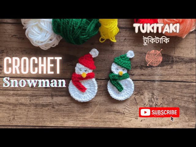 Crochet Snowman Ornament I Crochet Christmas Decorations I Christmas Ornaments | #tukitakicrochet