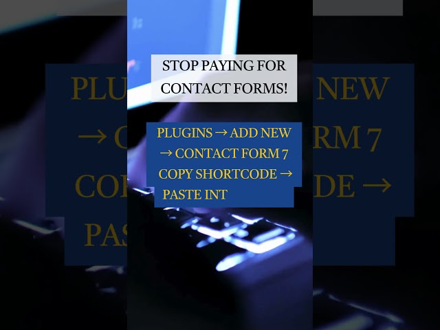 Stop paying for contact forms!  #wordpress