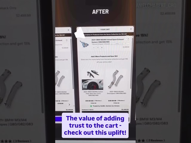 Big CVR uplift with this one small change. #shopify #ecom #trust