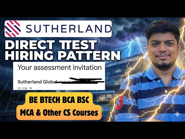 🔥Sutherland Direct Test Pattern | SVAR & SpeechX | BE BTECH BCA BSC MCA & CS Courses