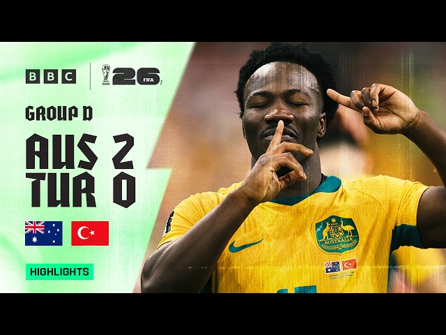 Australia 2-0 Turkey Highlights 🇦🇺🇹🇷 | 2026 FIFA World Cup | Group D