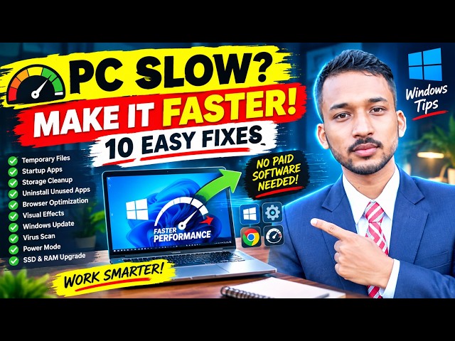 How to Make Your Slow Laptop Fast Again! ⚡ 10 Windows Speed Up Tips Boost Your PC Speed in Minutes!