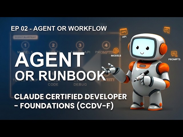 Claude Certification for Developers EP 2: Agents vs Workflows, When to Build Which (CCDV-F)