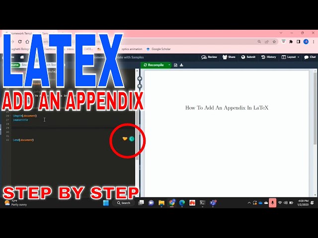 ✅ How To Add An Appendix In LaTeX 🔴