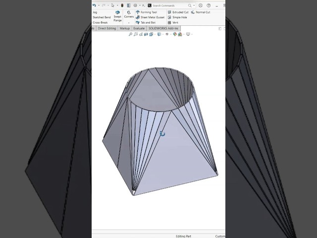 Learn to Build a Lofted Sheet Metal Model in SolidWorks in just a few seconds!! | Lofted Bends