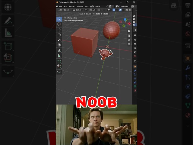 Blender Noob vs PRO: Understanding Object Origins! 🔥 Quick & Easy! || #blender #3d #tutorial #tips