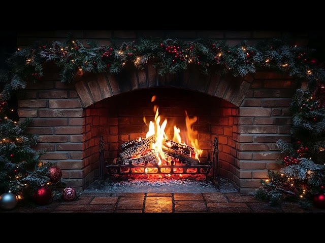 🌟 🔥 Cozy Fireplace with Crackling Sounds 🔥 Christmas