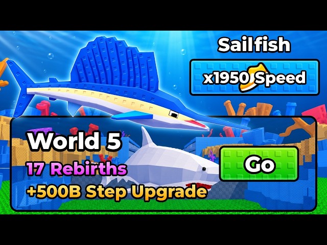 Beating WORLD 5 in +1 Speed Evolve! (Roblox)