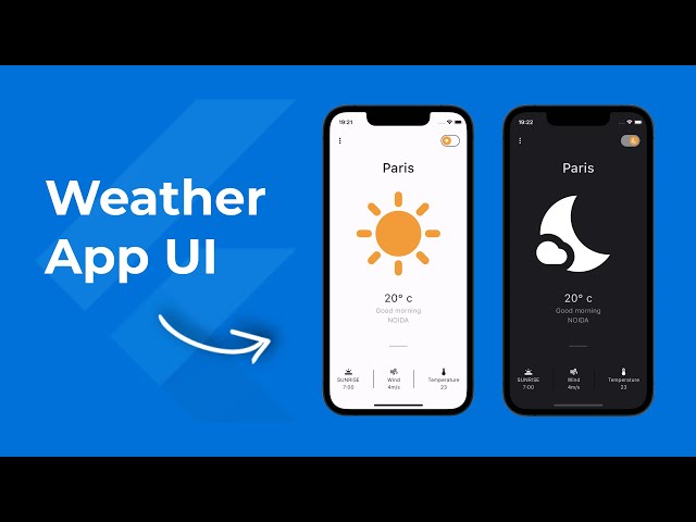 Flutter Weather App UI | LIGHT - DARK MODE | PROVIDER