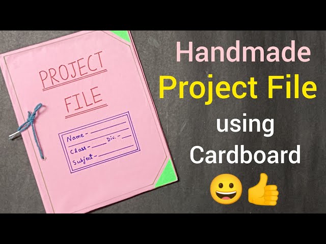 Handmade project file using cardboard | How to make cardboard project file at home@Cscraftshruti