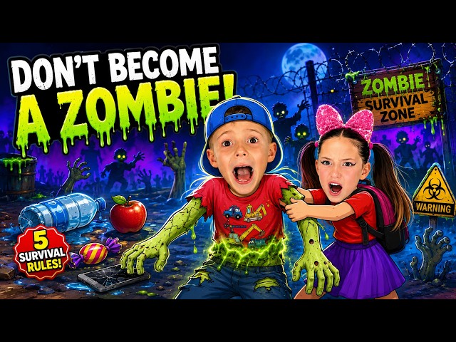 DON’T BECOME A ZOMBIE! 🧟| 5 Zombie Survival Rules | Healthy Habits for Kids | Kids Songs