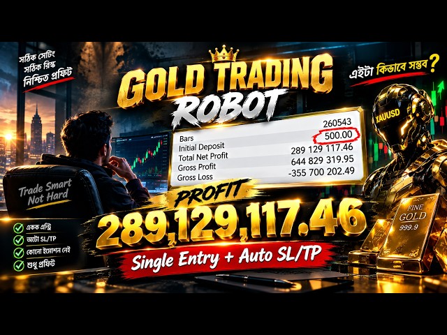 Gold Trading Robot 🤖 | Single Entry + Auto SL/TP | How This Robot Works & Backtest Results
