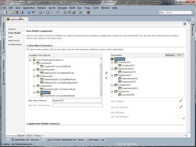 Oracle ADF Training | 11g Cascading View Objects Model
