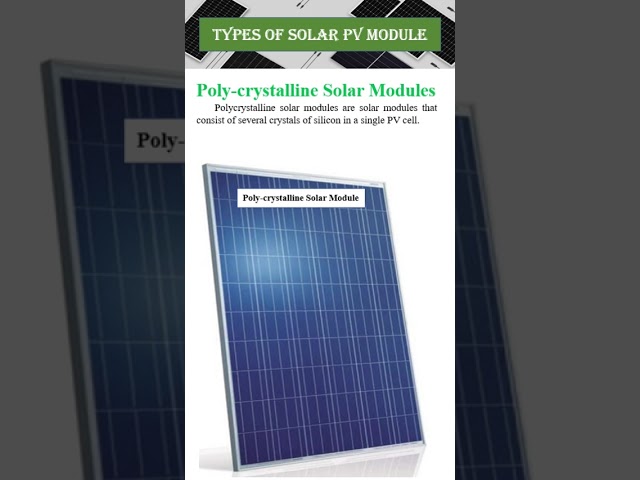 Types of Solar Panel #shorts #solarenergy #solarpv