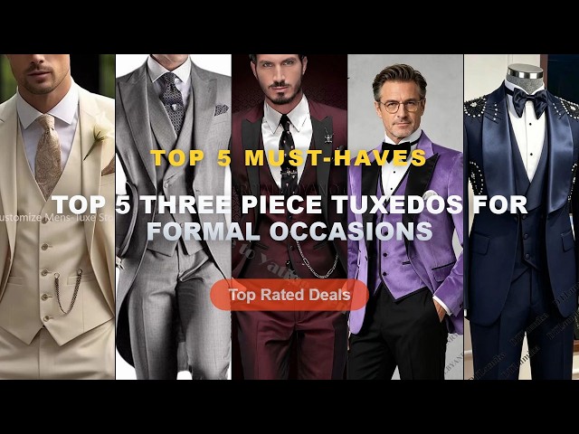 Don't Buy Top 5 Three Piece Tuxedos For Formal Occasions Before Watching This! - Glossy Satin Lapel