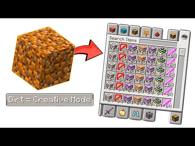 Minecraft, But Dirt Gives Creative Mode..