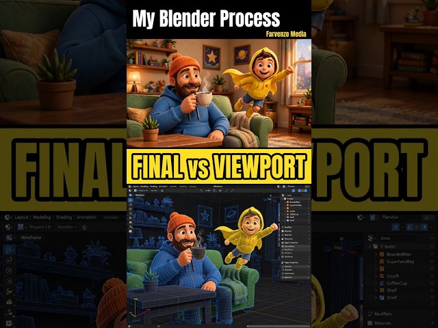 My Blender Process 🎬 How I Made This 3D Animation #3danimation #blenderanimation #roblox