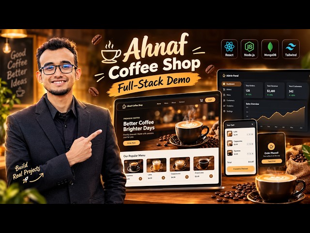 আমি বানালাম FULL STACK Coffee Shop Website! React + Firebase + Admin Dashboard [A to Z]