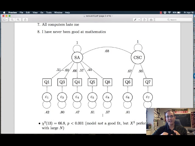 Psychometrics - Lecture 9 - Structural equation modeling