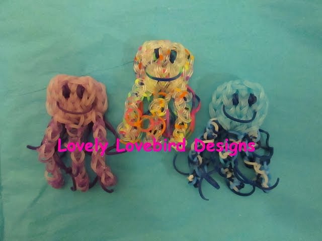 Rainbow Loom Jellyfish Happy Face or Smiley Face Charm.