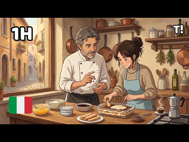 Learn Italian While Cooking 🇮🇹 | 1 Hour of Easy Kitchen Conversations (A1–A2)