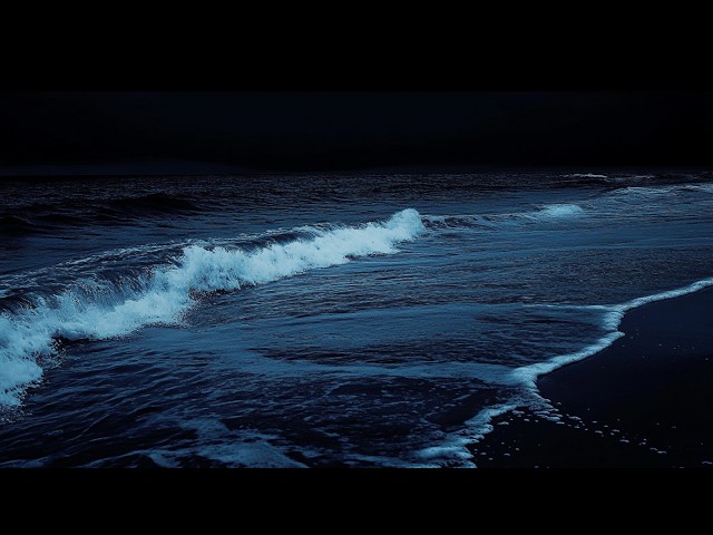 Fall Asleep In Under 3 Minutes | Powerful Ocean Waves At Night 🌊 Dark Screen for Deep Sleep