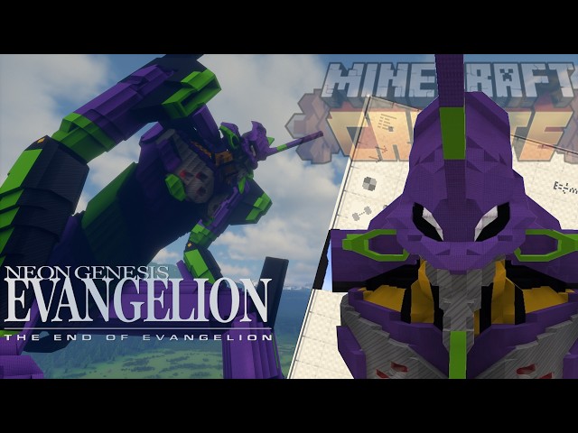 Walking EVA-01 from Evangelion in Minecraft Create Aeronautics!