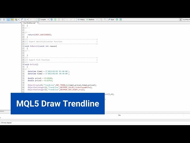 MQL5 - How to Draw a Trendline