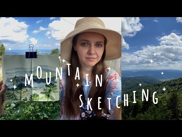 Drawing in the mountains: my trip to Krynica-Zdrój 🏔️ #artistlife #sketching #mountainsdrawing