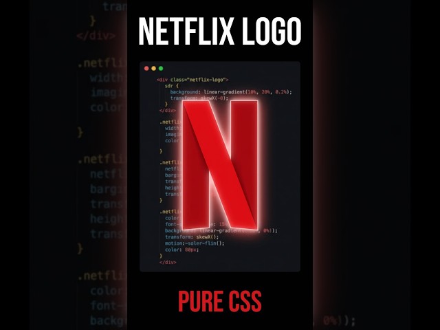Netflix Logo Intro Animation using HTML & CSS 🔥| How to make Netflix animation | Netflix tutorial