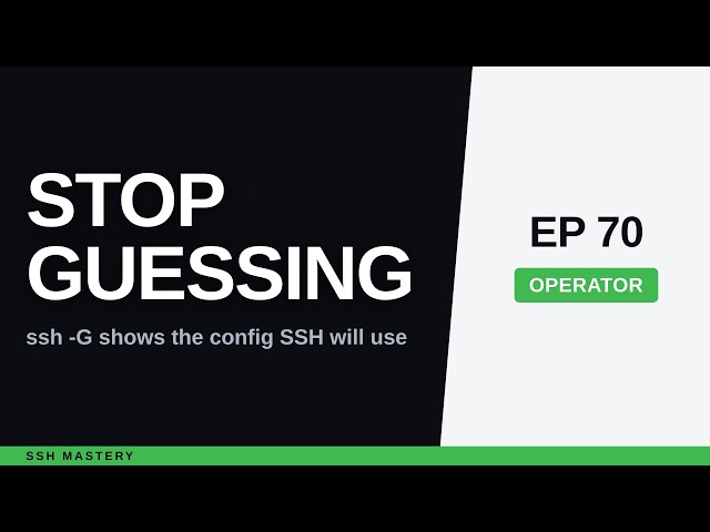 ssh -G: See the Exact Config SSH Will Use for Any Host